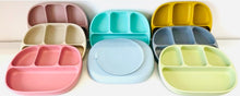Charger l'image dans la galerie, Assiette en silicone avec compartiment à succion