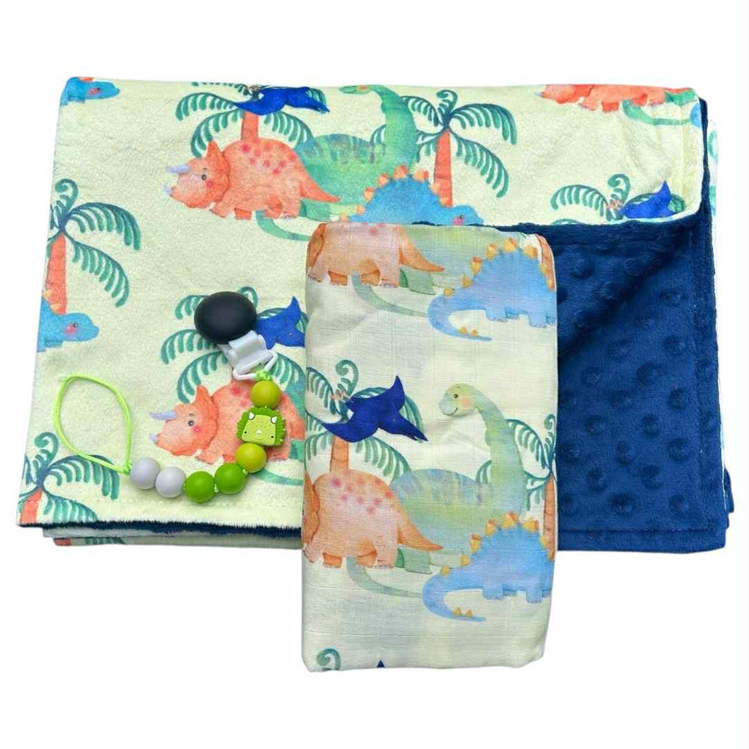 Ensemble dinosaure vert