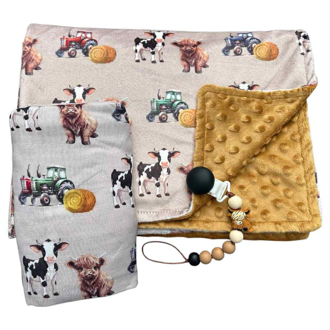 Ensemble vaches et tracteurs