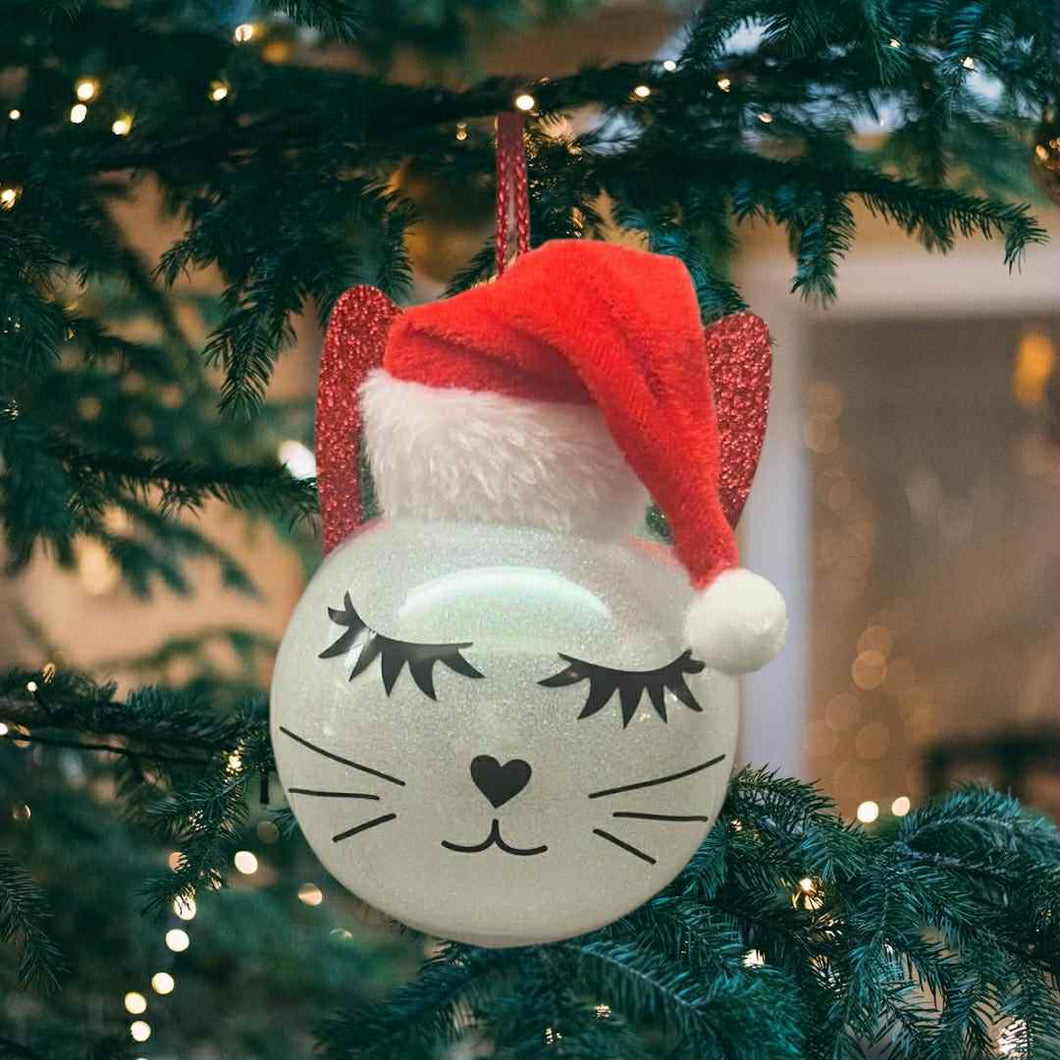Boule de Noël chat