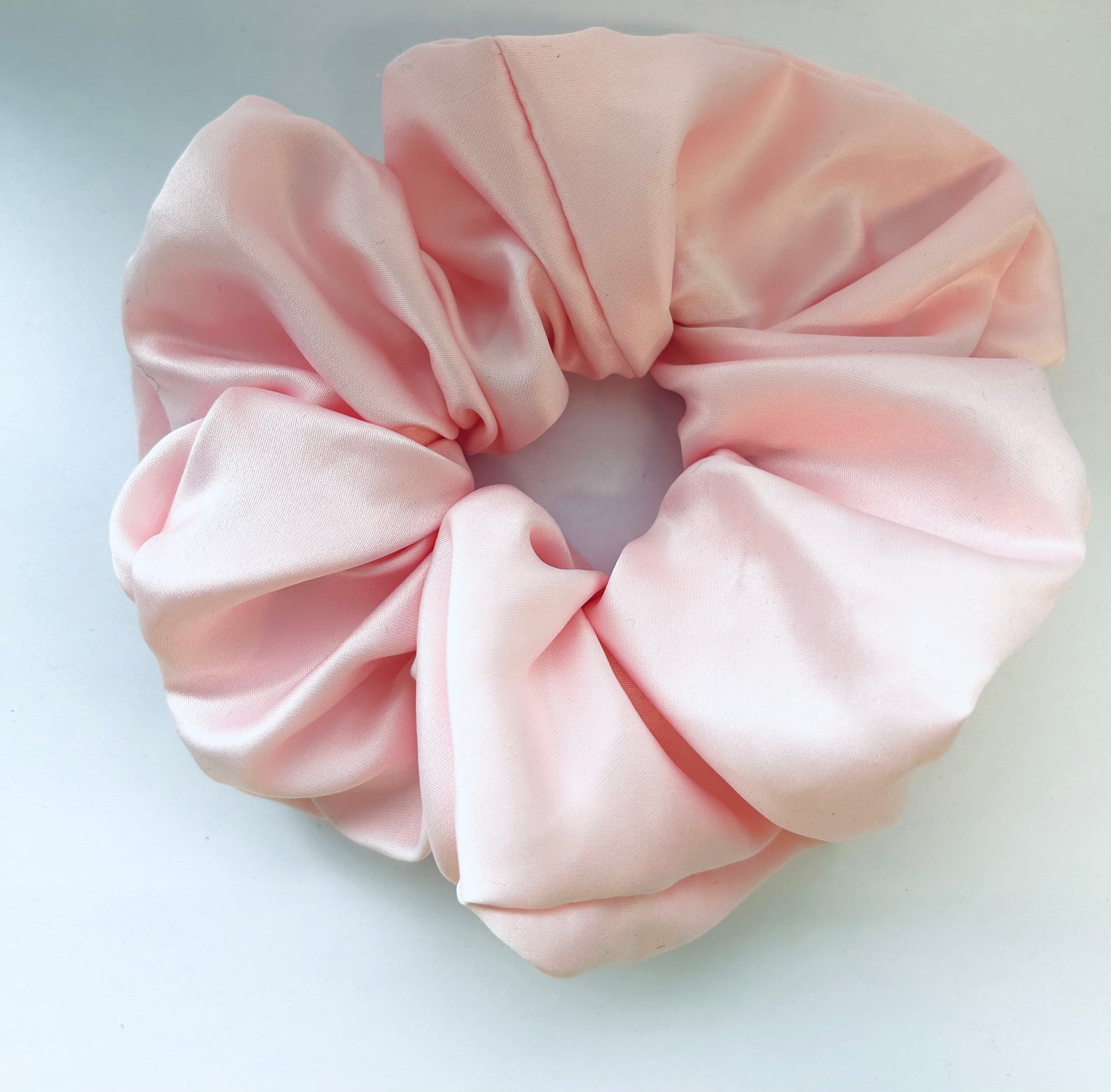Chouchou Cheveux élastique En Satin Rose - Fabrication Française - Neuf Sans étiquettes