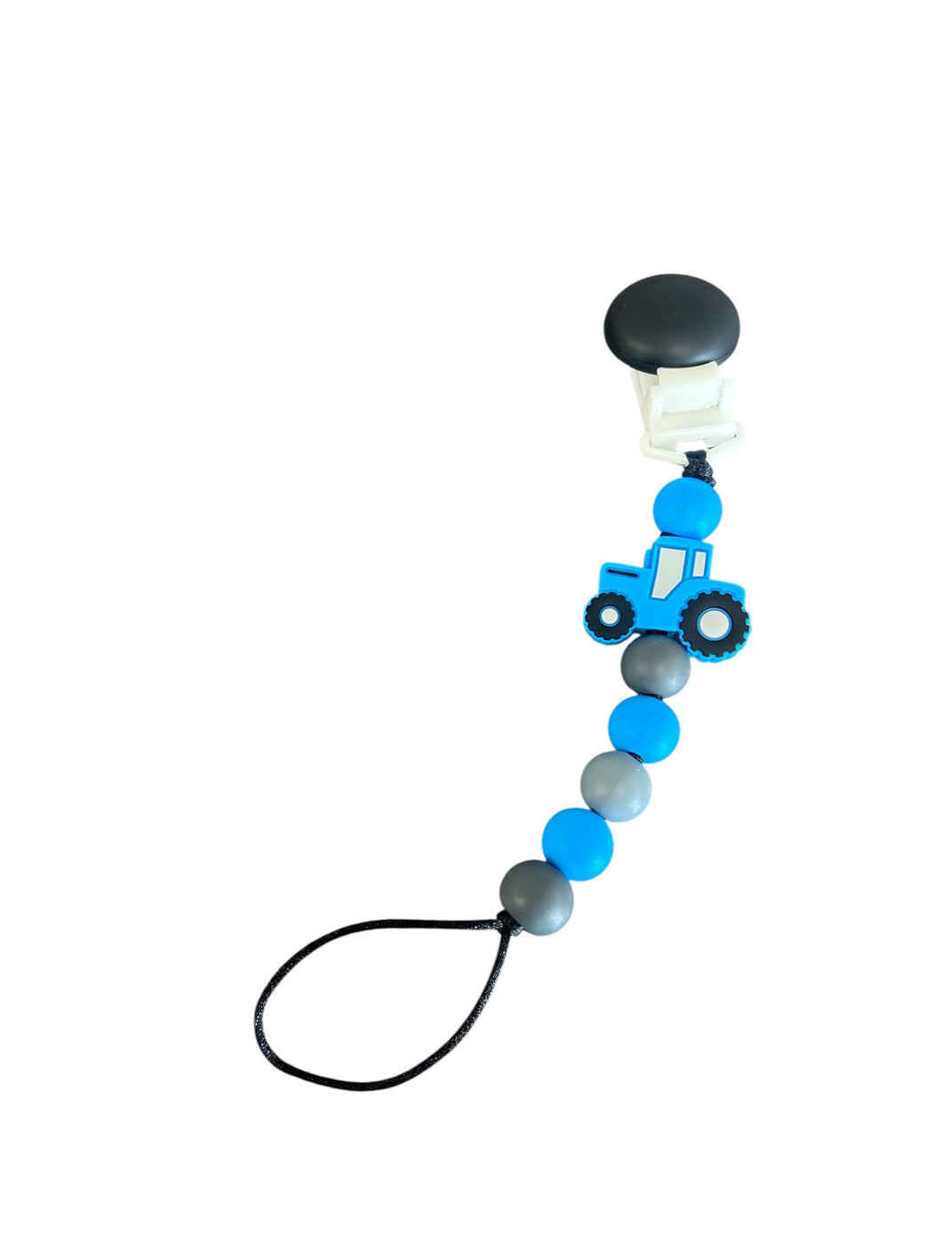 Attache suce tracteur bleu