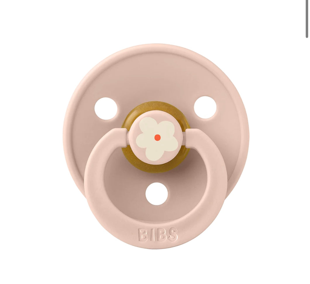 À l'unité : Suce Bibs (ronde) blush 1 daisy