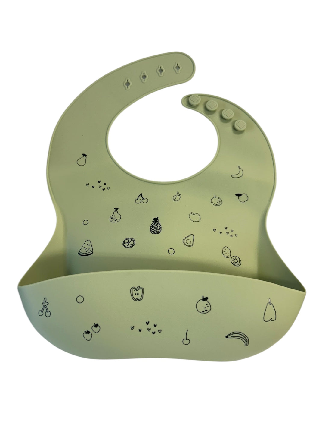 Bavette en silicone sauge avec fruits