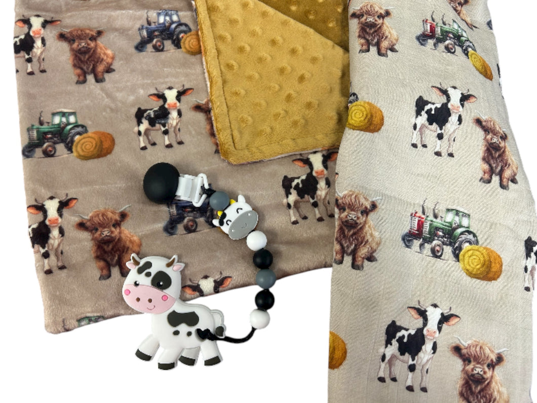 Ensemble vaches et tracteurs