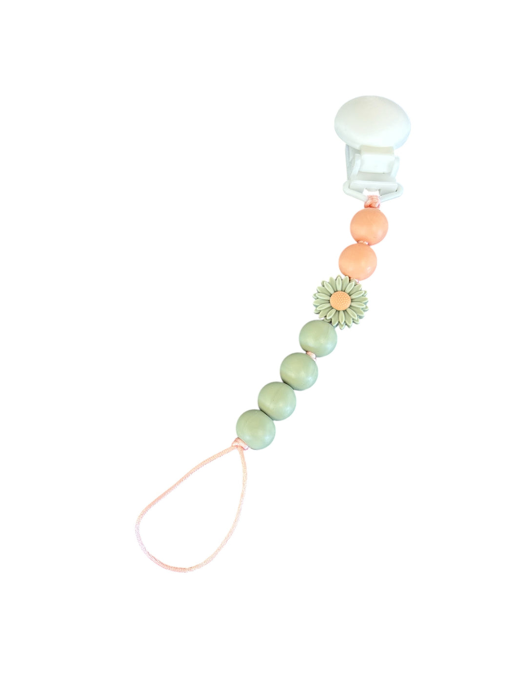 Attache suce marguerite sauge / vieux rose