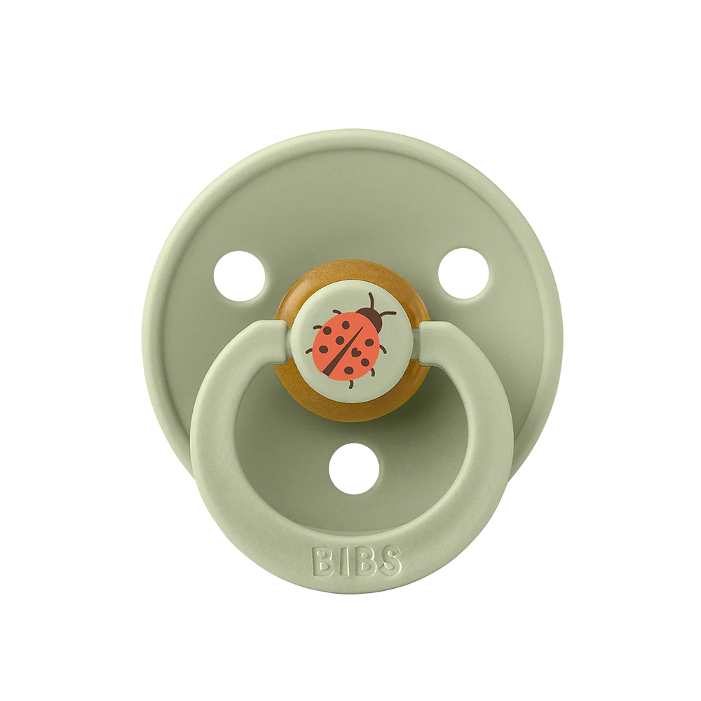 À l'unité : Suce Bibs (ronde) studio   avec 1 coccinelle sauge