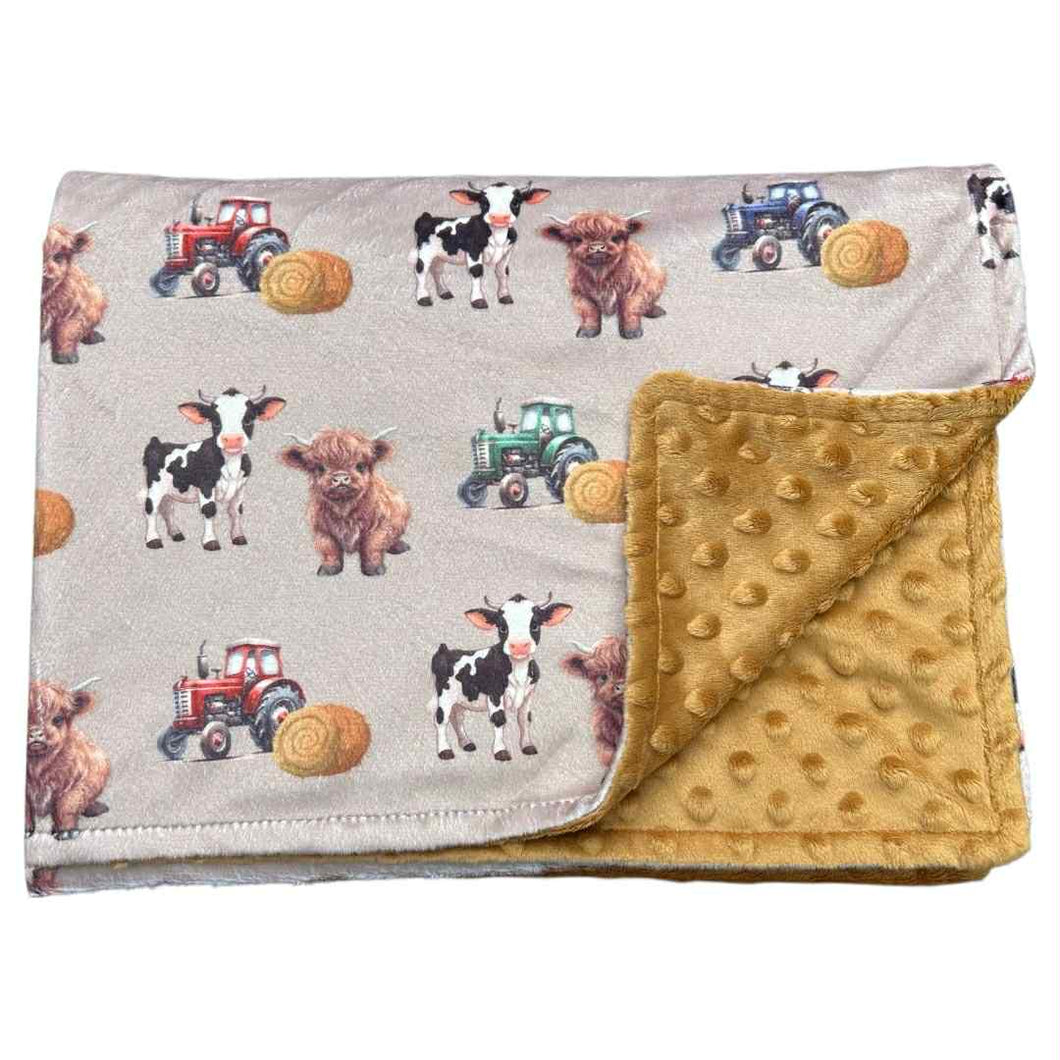 Minky vaches et tracteurs
