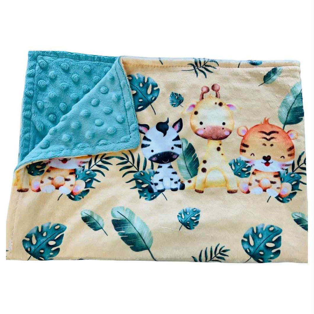 Minky animaux de la jungle
