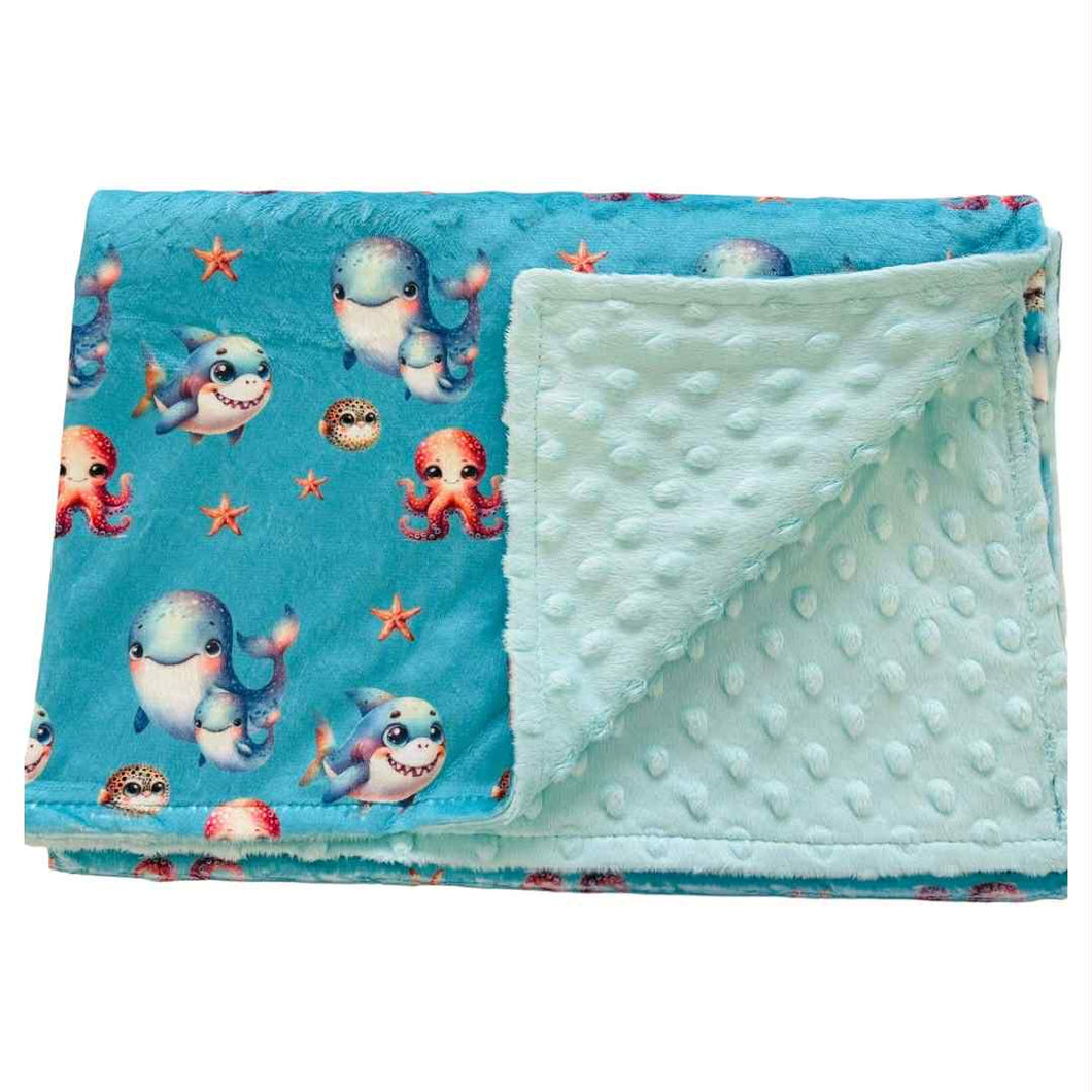 Minky animaux marins