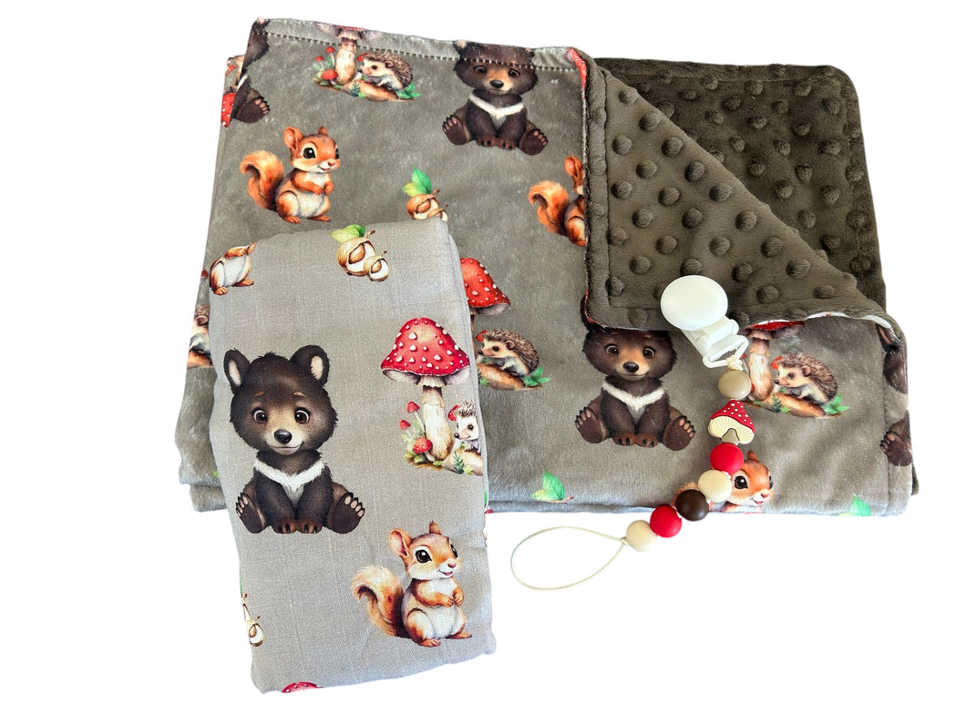 Ensemble animaux de la forêt (attache suce champignon seule)