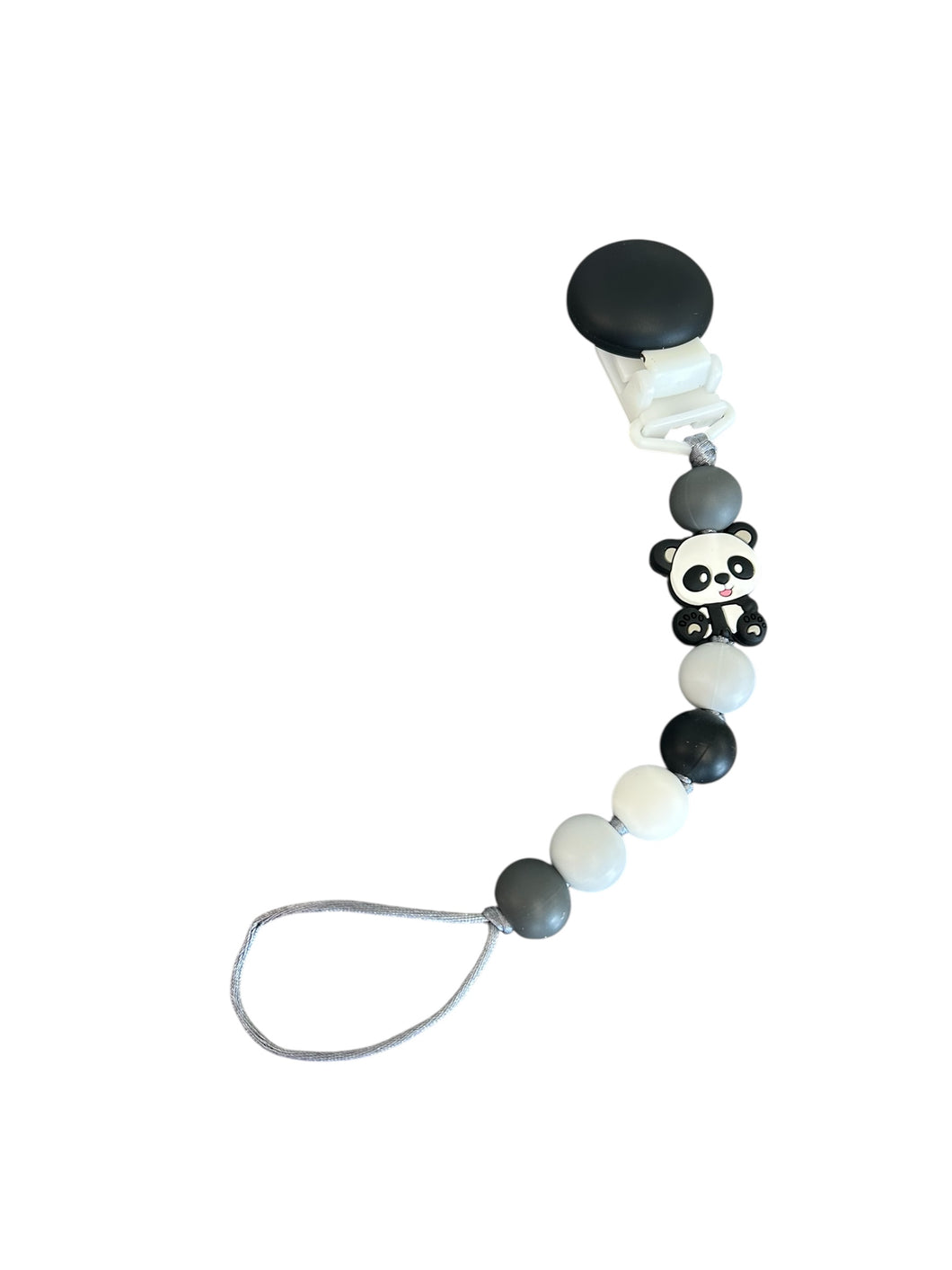 Attache suce panda gris