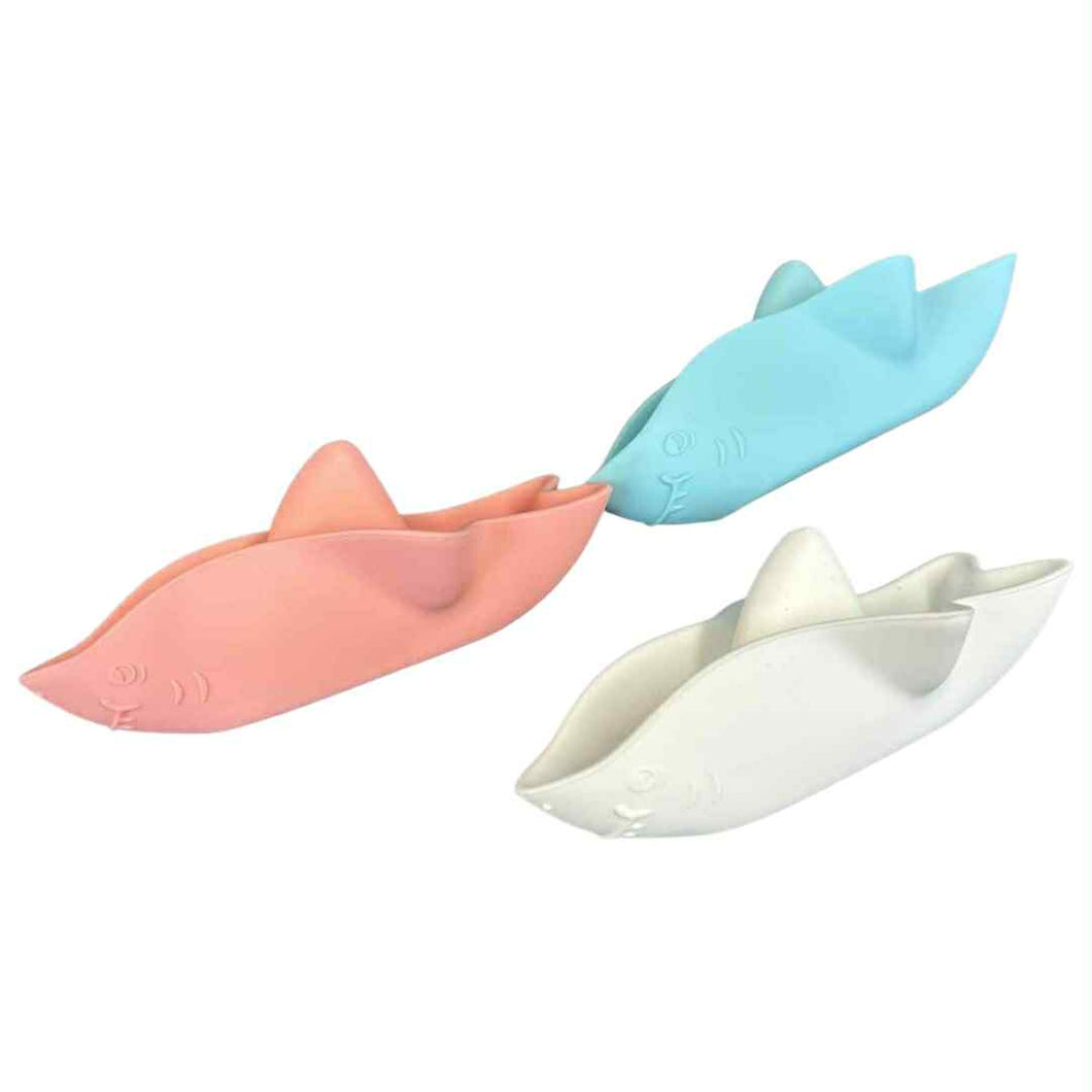 Jouet pour le bain - trio de mini requin rose/bleu/blanc