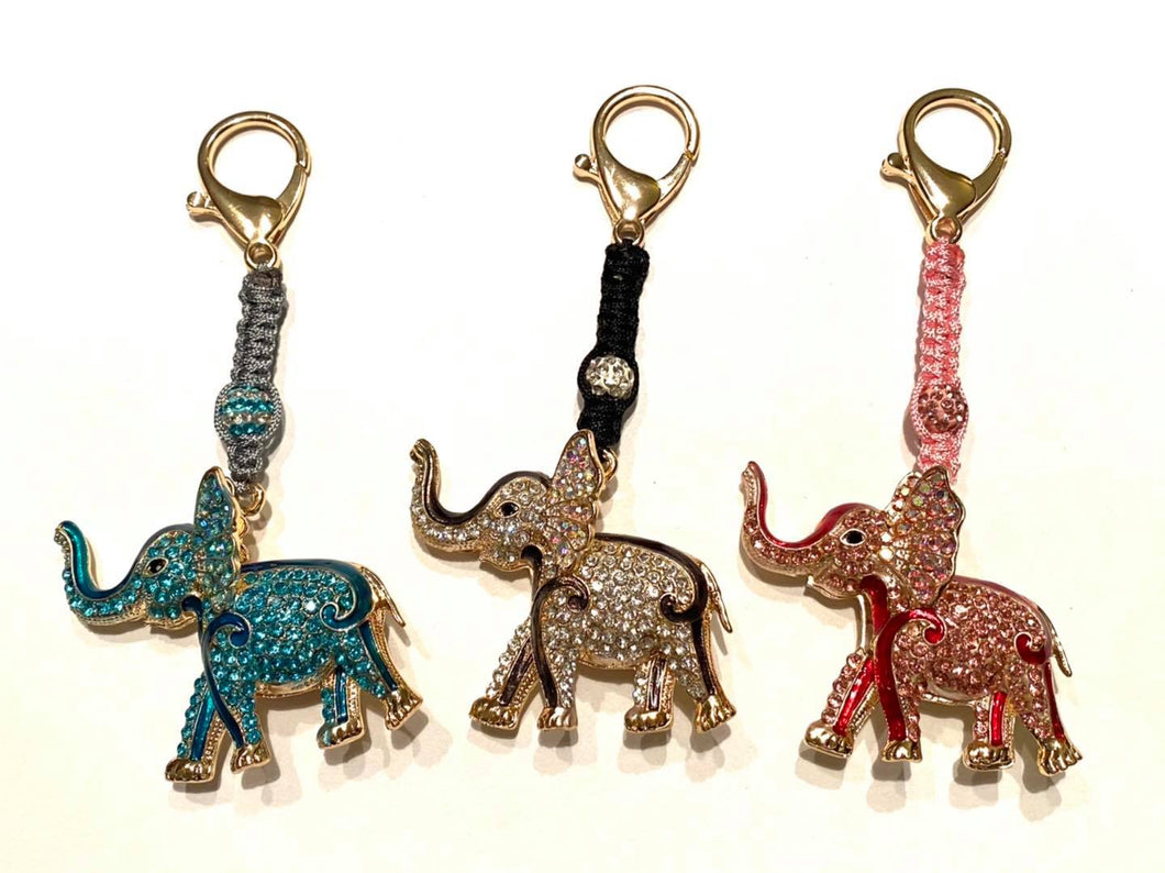 Porte-clés tressé éléphants